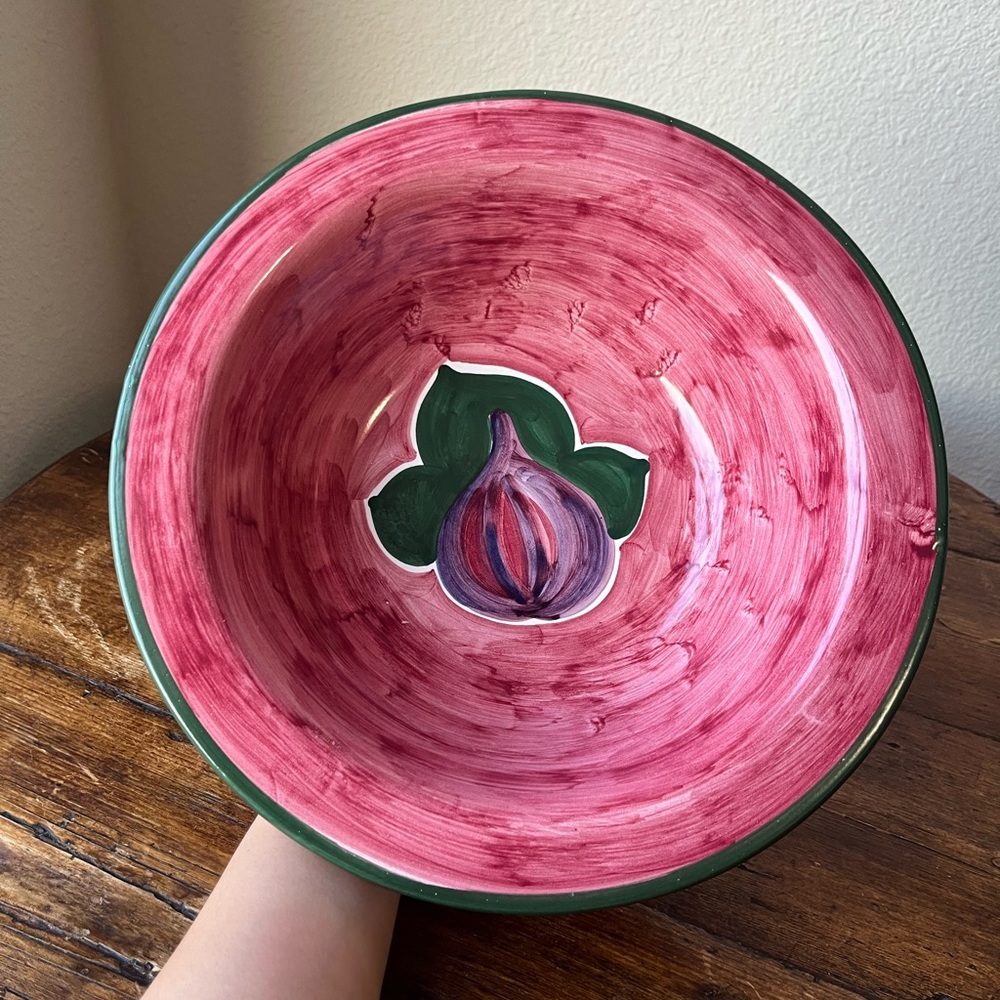 Mamma Ro’s Pottery in Italy Frutti di Tonja deep serving bowl